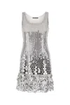 Alberta Ferretti Alberta Ferreti Silver Sequins Mini Dress In 471