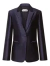 Alberta Ferretti Single-breasted Blazer In Blue
