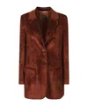 Alberta Ferretti Single-breasted Blazer In Brown