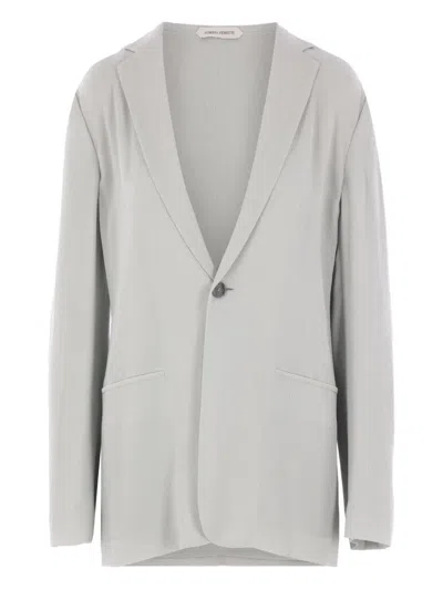 Alberta Ferretti Single-breasted Blazer In Gray