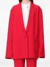 Alberta Ferretti Single-breasted Jacket In Red