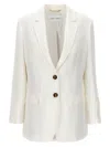 Alberta Ferretti Jackets Single-breasted Notched Lapels In Neutral
