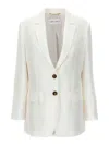 Alberta Ferretti Jackets Single-breasted Notched Lapels In Neutral