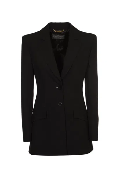 Alberta Ferretti Single-breasted Long-line Blazer In Neutral