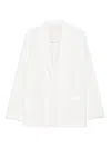 Alberta Ferretti Single-button Notched-lapel Blazer In White