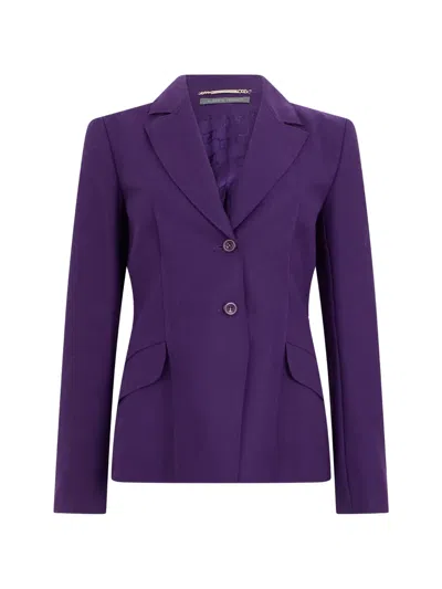 Alberta Ferretti Single-breasted Blazer In Purple