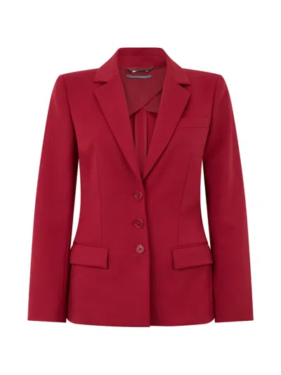 Alberta Ferretti Single-breasted Blazer In Burgundy