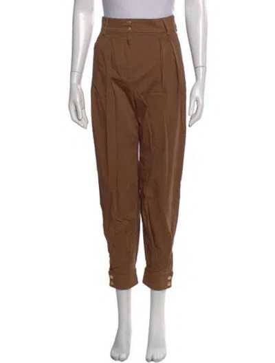 Pre-owned Alberta Ferretti Skinny Leg Pants In Neutrals