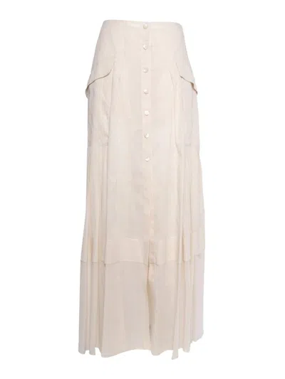 Alberta Ferretti Skirt In Beige