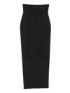 Alberta Ferretti High-waisted Virgin Wool Maxi Skirt In Black