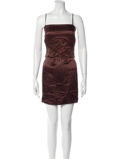 Pre-owned Alberta Ferretti Skirt Set In Brown