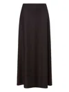Alberta Ferretti Dark Grey High-waisted Midi Skirt In Gray
