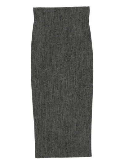 Alberta Ferretti Pencil Skirt In Gray