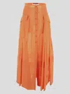 Alberta Ferretti Trousers Woman In Orange