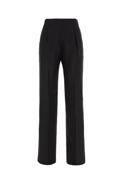 ALBERTA FERRETTI SLATE WOOL PANTS