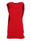 Alberta Ferretti Sleek Form-fitting Dress With Minimalist Design In Red