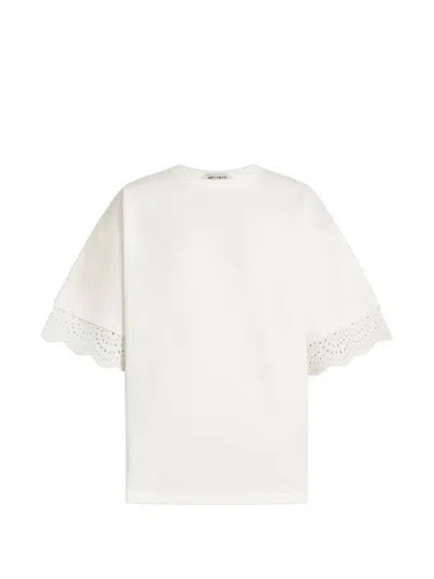Alberta Ferretti Sleeve-detail T-shirt In White