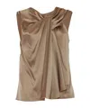 Alberta Ferretti Top In Brown