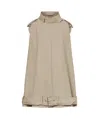 Alberta Ferretti Tech Cotton Wr Cape In Nude