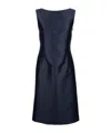 Alberta Ferretti Silk-satin Dress In Blue