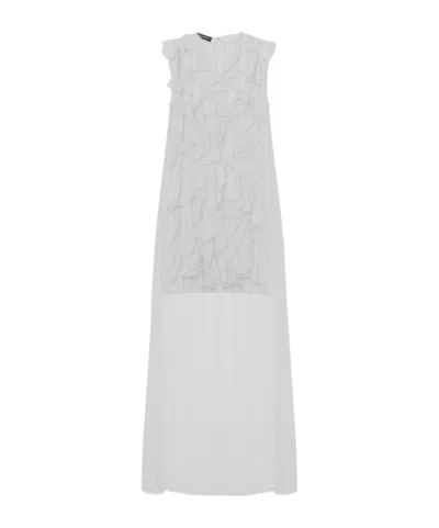 Alberta Ferretti Sleeveless Dress In White