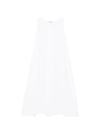 Alberta Ferretti Sleeveless Dress In White