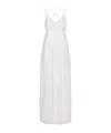 Alberta Ferretti Floral-lace V-neck Maxi Dress In White
