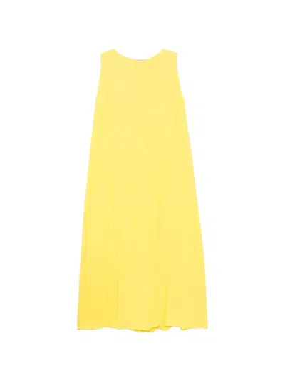 Alberta Ferretti Sleeveless Dress In Yellow