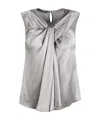 Alberta Ferretti Top In Gray