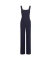 Alberta Ferretti Crossover-strap Jumpsuit In Black