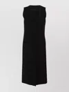 Alberta Ferretti Sleeveless Longline Jacket Front Pockets In Black