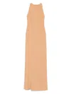 Alberta Ferretti Sleeveless Maxi Dress In Neutral