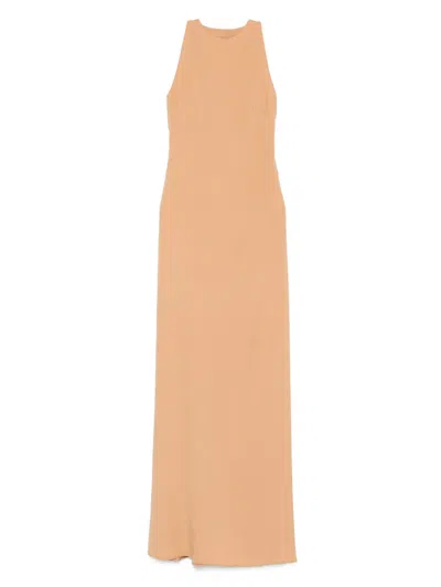 Alberta Ferretti Sleeveless Maxi Dress In Neutral
