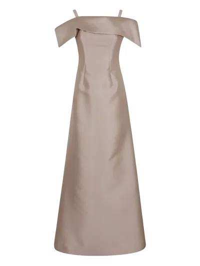 Alberta Ferretti Sleeveless Maxi Dress In Neutral