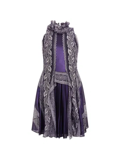 Alberta Ferretti Sleeveless Mini Dress In Multi