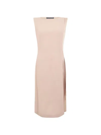 Alberta Ferretti Sleeveless Side-detail Midi Dress In Pink