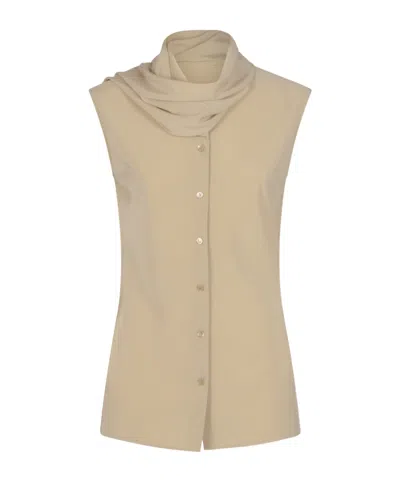 Alberta Ferretti Sleeveless Top In Brown