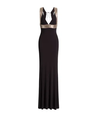 Alberta Ferretti Slim Fit Dress In Black