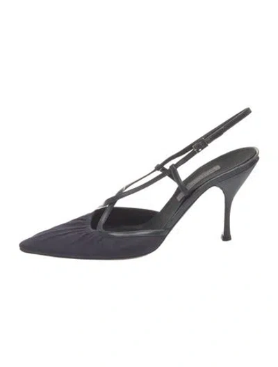 Pre-owned Alberta Ferretti Slingback Pumps In Blue