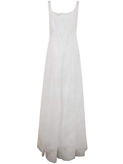 Alberta Ferretti Slip Dress In White