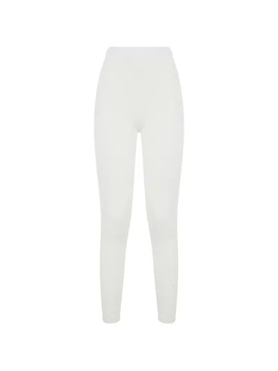 Alberta Ferretti Slip-on Skinny Trousers In White