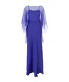 Alberta Ferretti Long Dress In Acetate Blend