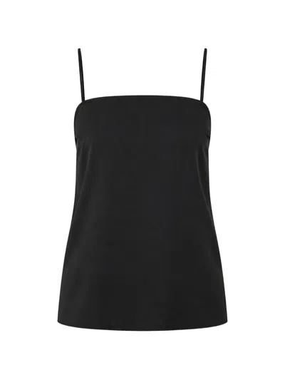 Alberta Ferretti Spaghetti-strap Blouse In Black