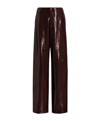 Alberta Ferretti Sparkling Night Wide-leg Sequined Trousers In Animal Print