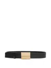 Alberta Ferretti Square Buckle Belt In Black