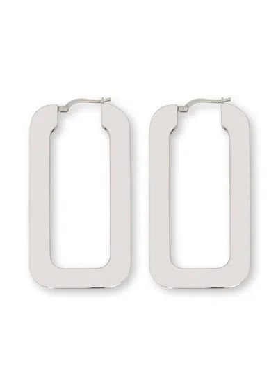 Alberta Ferretti Square Earrings In 银色