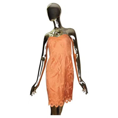 Pre-owned Alberta Ferretti S/s 1992 Orange Starfish Strapless Dress