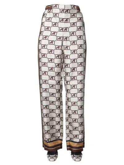 Alberta Ferretti Alberta Ferreti Story Logo Pants In Brown