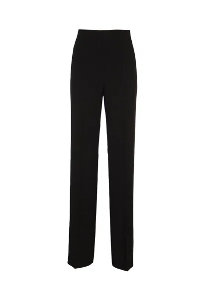 Alberta Ferretti Straight Fitted Trousers In Black