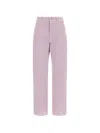 Alberta Ferretti Elya Cut Jeans Trousers Belt Loops Pockets In Purple